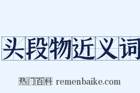 头段物近义词是什么意思的图片